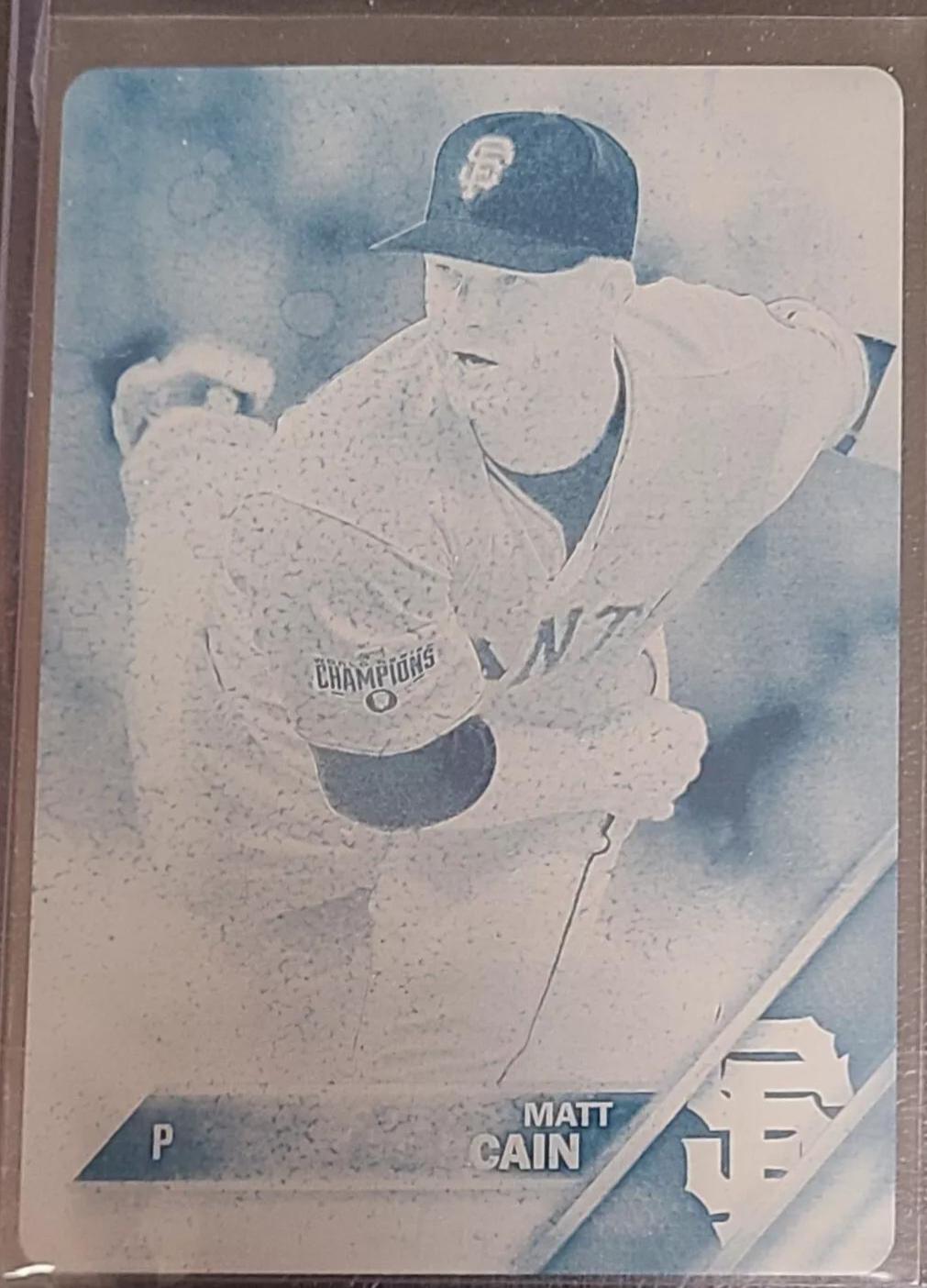 Matt Cain [Cyan Printing Plate] #171