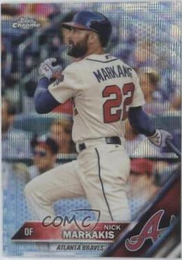 Nick Markakis [Blue Wave Refractor] #76