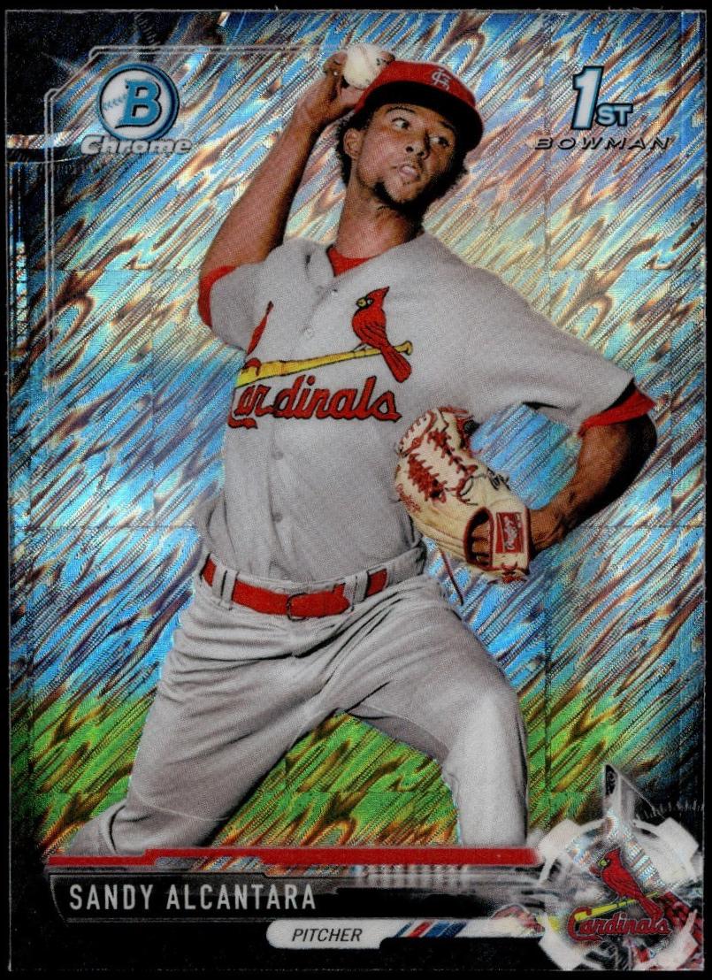 Sandy Alcantara [Black Shimmer Refractor] #BCP-43