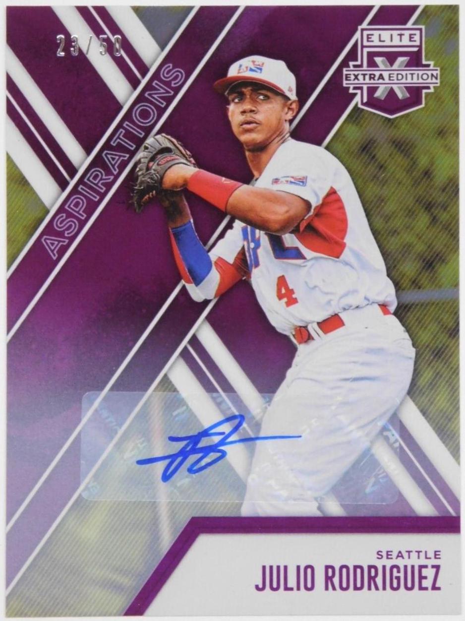 Julio Rodriguez [Autograph Aspirations Purple] #136