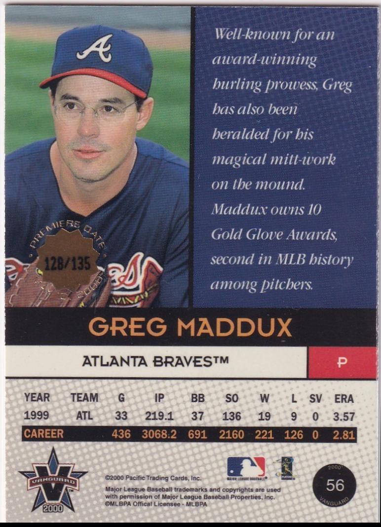 Greg Maddux [Premiere Date] #56