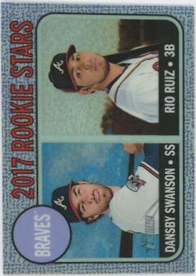 Braves 2017 Rookie Stars: Dansby Swanson / Rio Ruiz [Blue Border] #76