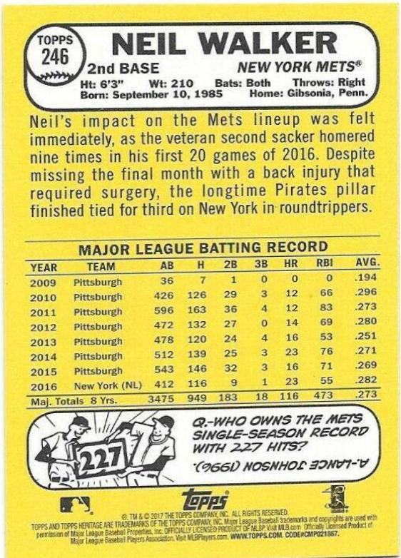 Neil Walker [Bright Yellow Back] #246