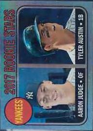 Yankees 2017 Rookie Stars: Aaron Judge / Tyler Austin [Chrome Blue Refractor] #214