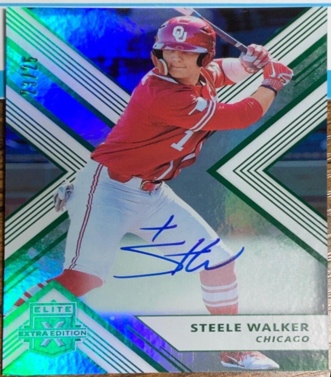 Steele Walker [Autograph Status Die Cut Emerald] #45