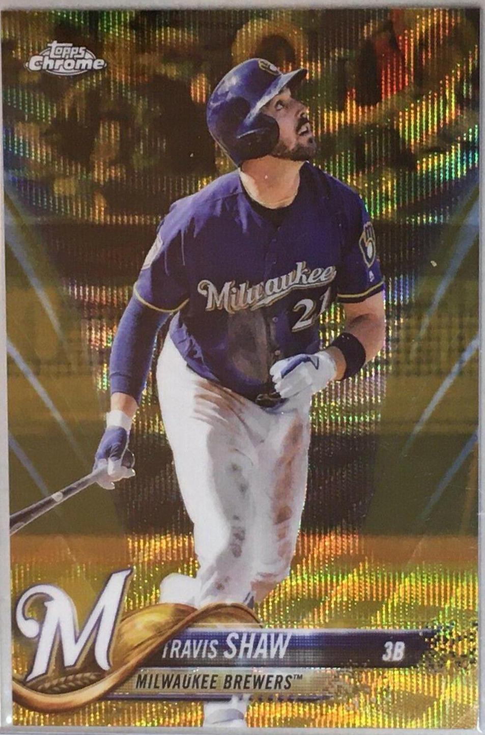 Travis Shaw [Gold Wave Refractor] #105