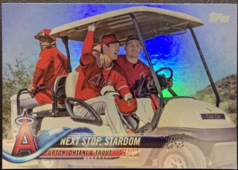 Justin Upton / Shohei Ohtani / Mike Trout [Rainbow Foil] #US158