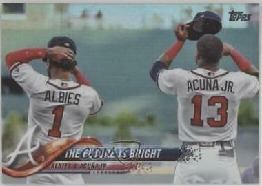 Ozzie Albies / Ronald Acuna Jr. [Rainbow Foil] #US43