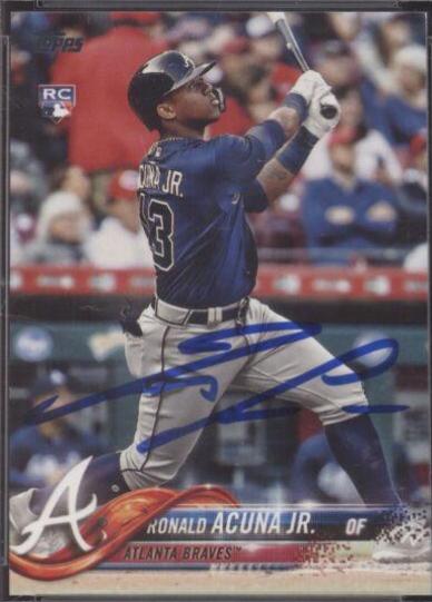 Ronald Acuna Jr. [Red and Blue Shirt Autograph] #US250