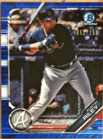 Austin Riley [Blue Shimmer Refractor] #BCP-129