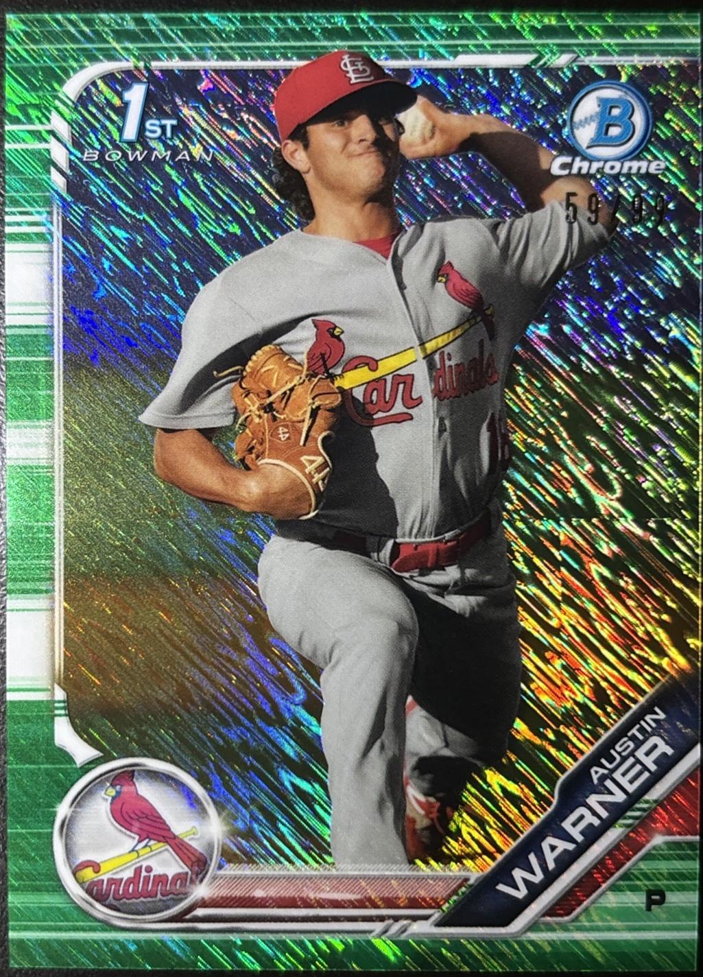 Austin Warner [Green Shimmer Refractor] #BCP-177
