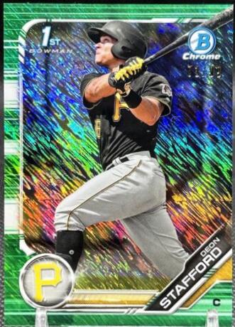 Deon Stafford [Green Shimmer Refractor] #BCP-214