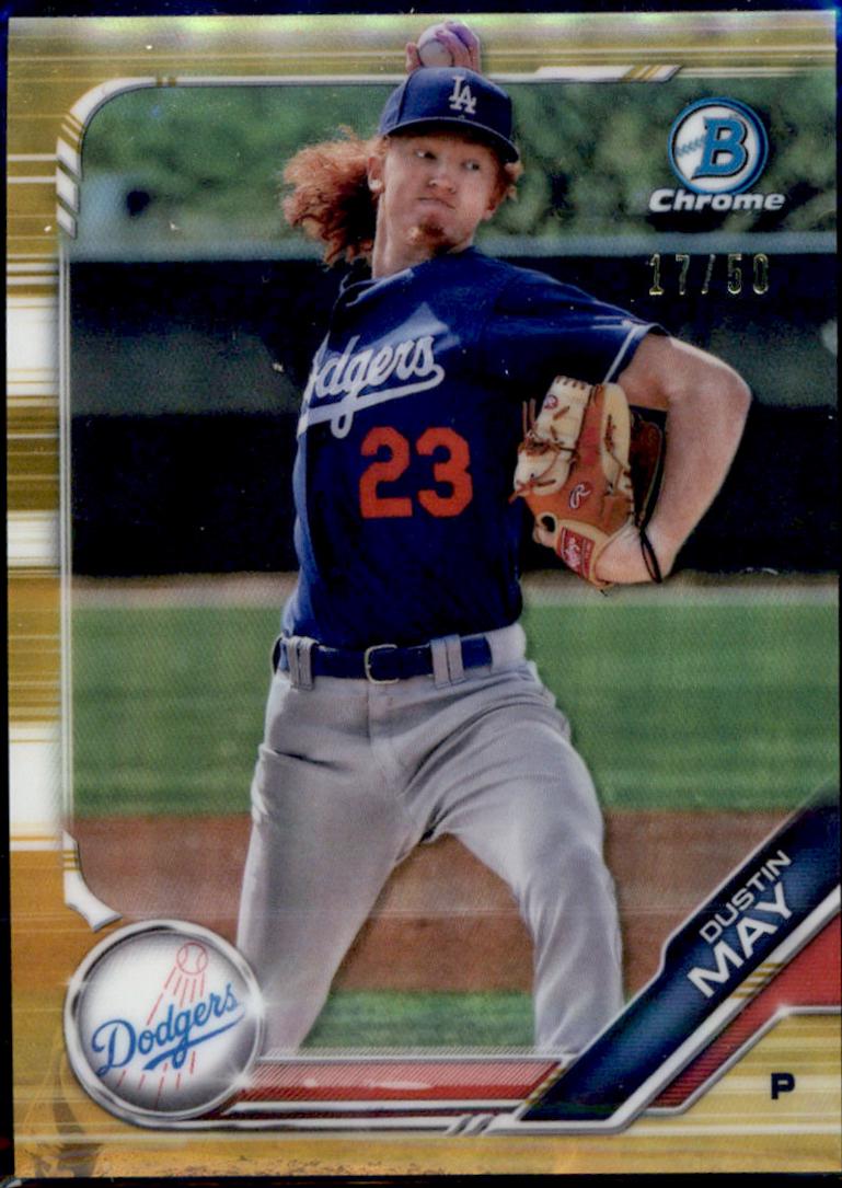 Dustin May [Gold Shimmer Refractor] #BCP-80