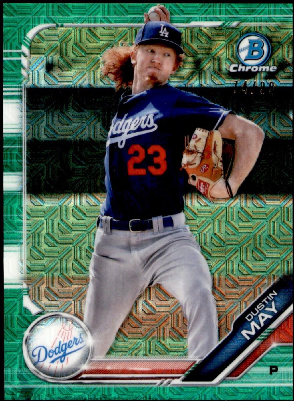 Dustin May [Green Shimmer Refractor] #BCP-80