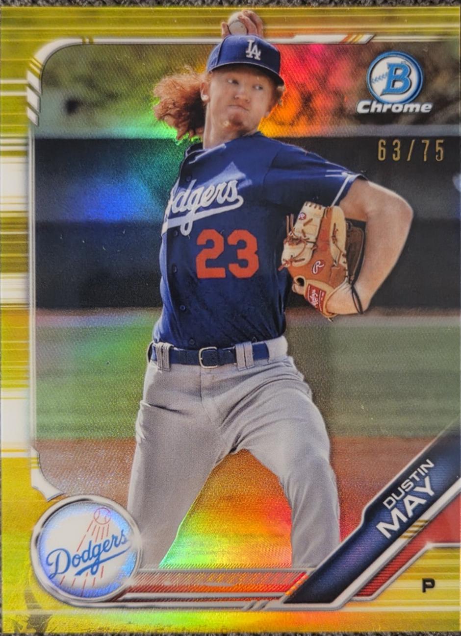 Dustin May [Yellow Refractor] #BCP-80