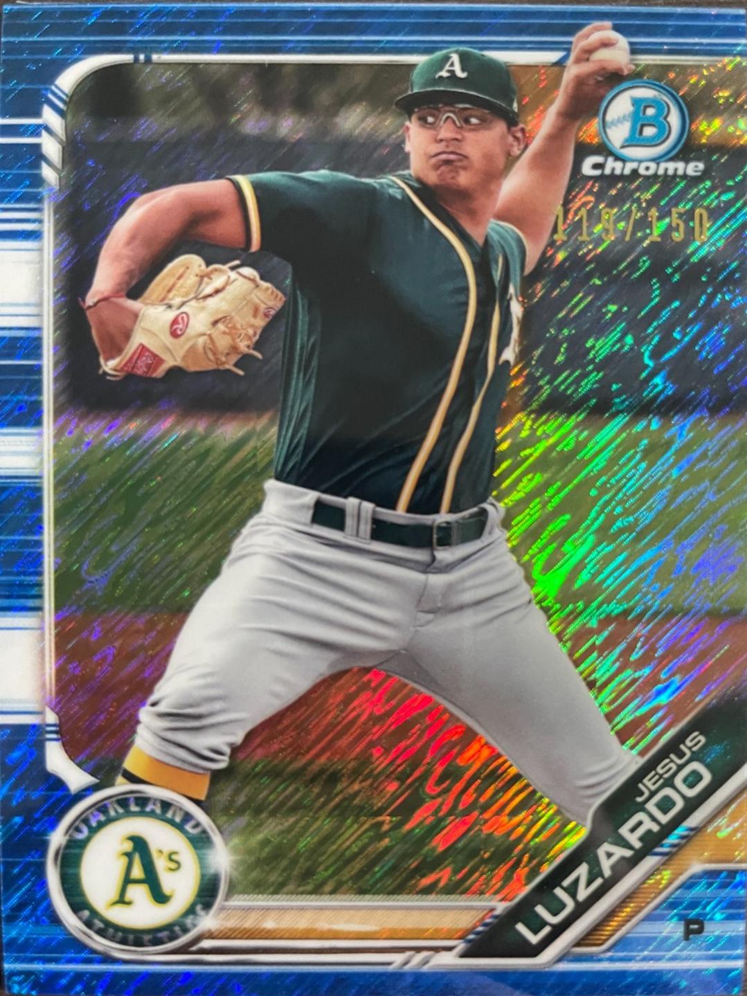 Jesus Luzardo [Blue Shimmer Refractor] #BCP-96