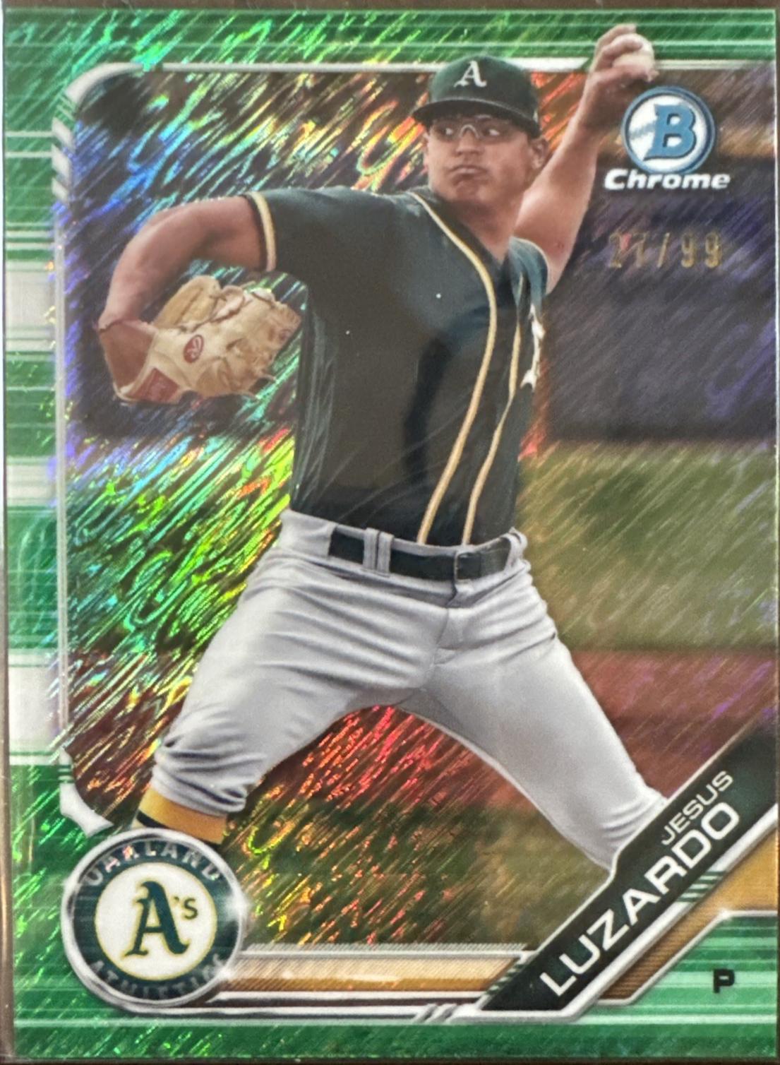 Jesus Luzardo [Green Shimmer Refractor] #BCP-96