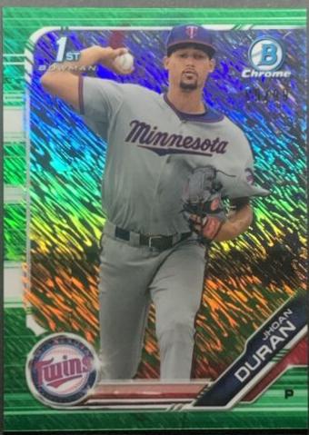 Jhoan Duran [Green Shimmer Refractor] #BCP-225