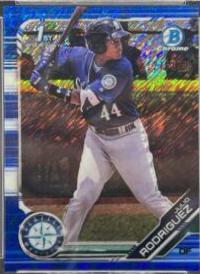 Julio Rodriguez [Blue Shimmer Refractor] #BCP-33