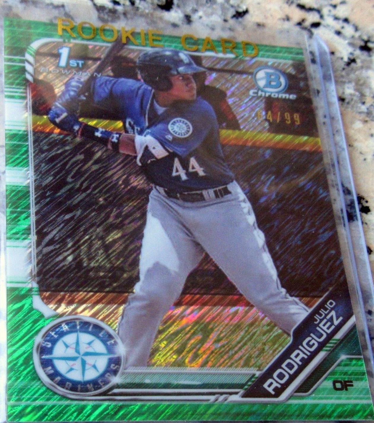 Julio Rodriguez [Green Shimmer Refractor] #BCP-33