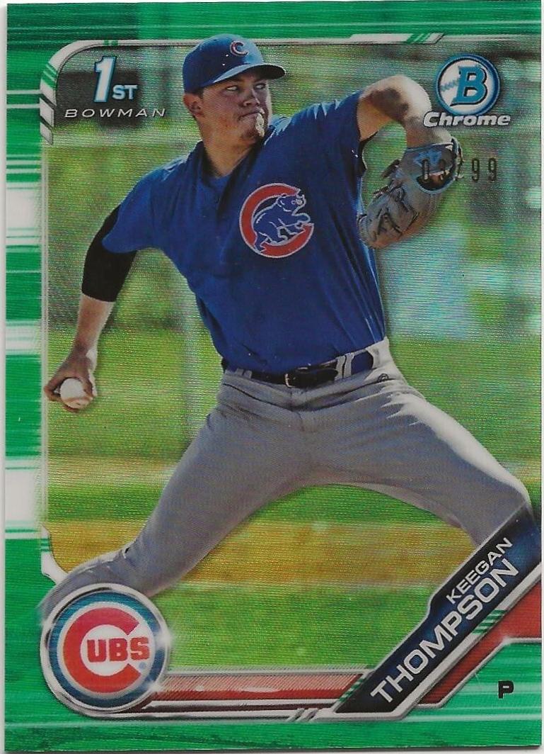 Keegan Thompson [Green Shimmer Refractor] #BCP-90
