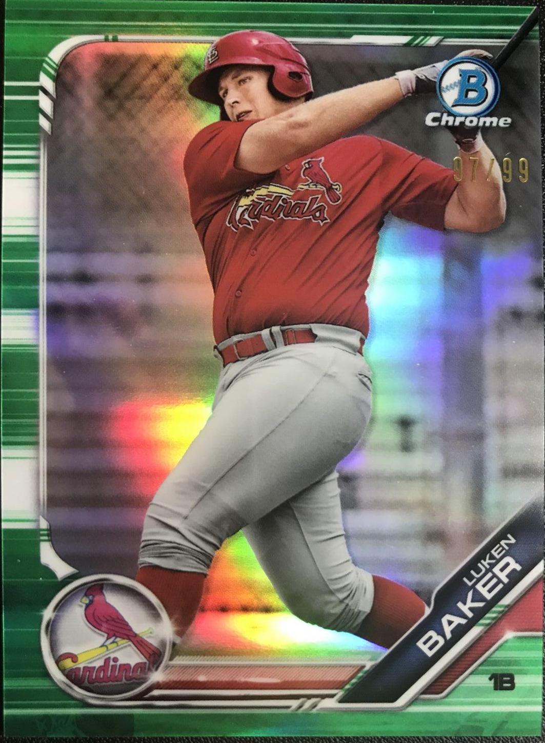 Luken Baker [Green Shimmer Refractor] #BCP-116