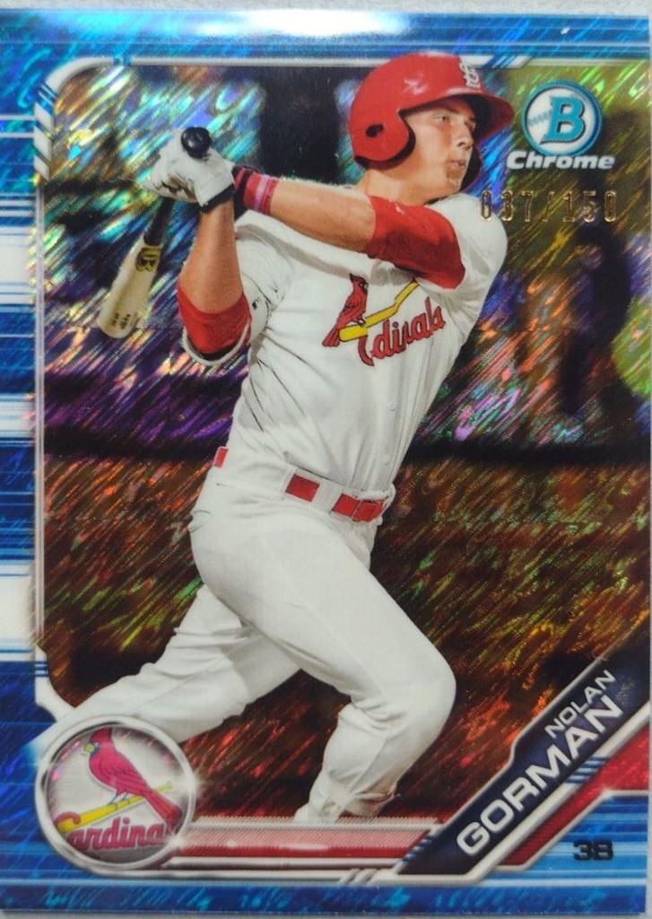 Nolan Gorman [Blue Shimmer Refractor] #BCP-60