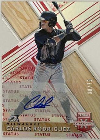 Carlos Rodriguez [Autograph Status Die Cut Emerald] #129