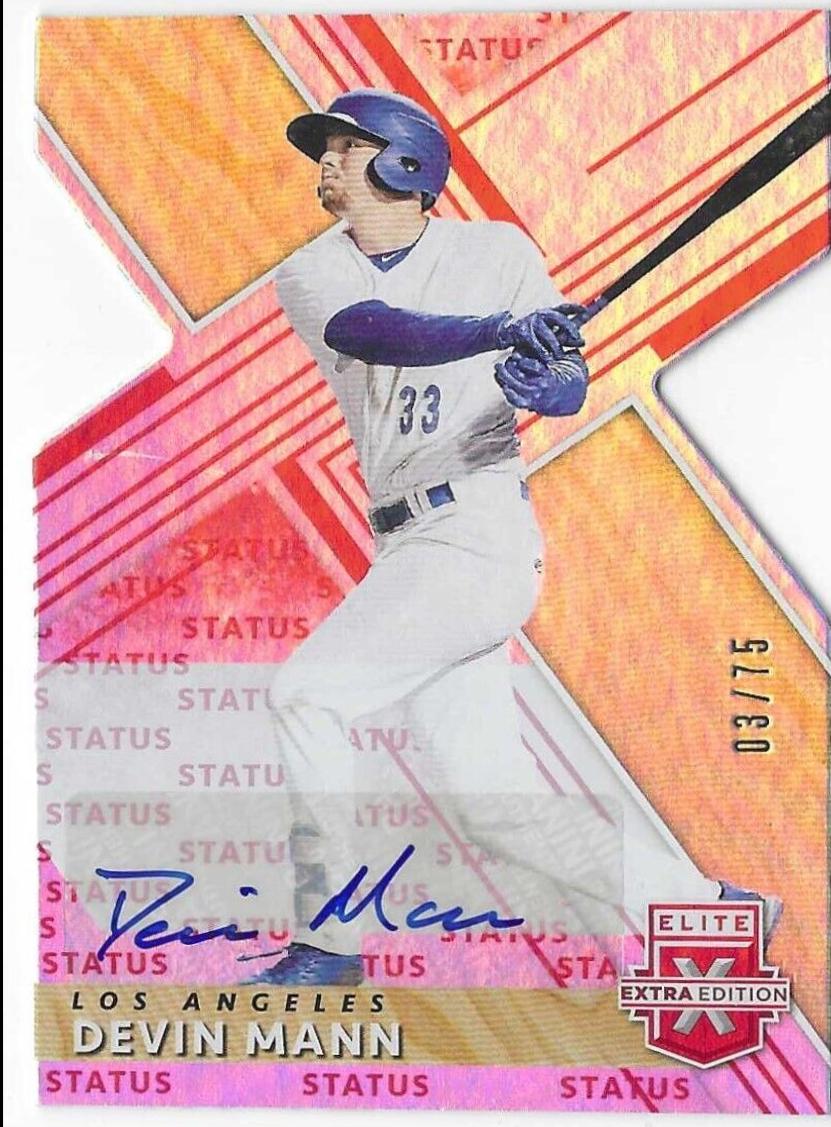 Devin Mann [Autograph Status Die Cut Emerald] #121