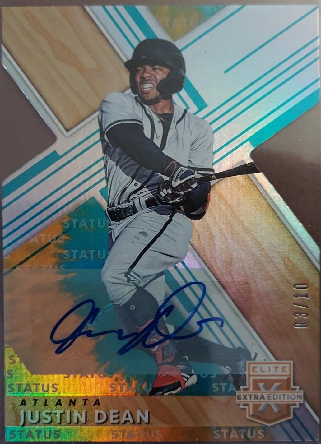 Justin Dean [Autograph Status Die Cut Tie Dye] #183