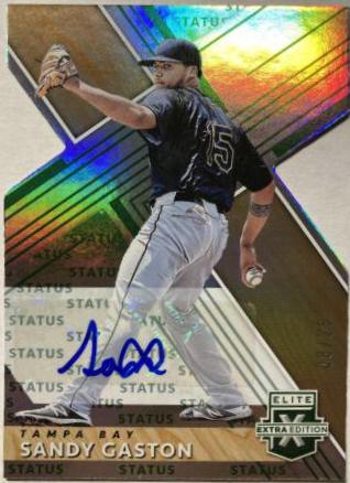 Sandy Gaston [Autograph Status Die Cut Emerald] #161