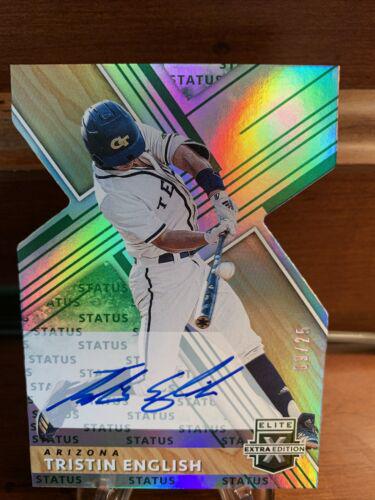 Tristin English [Autograph Status Die Cut Emerald] #85