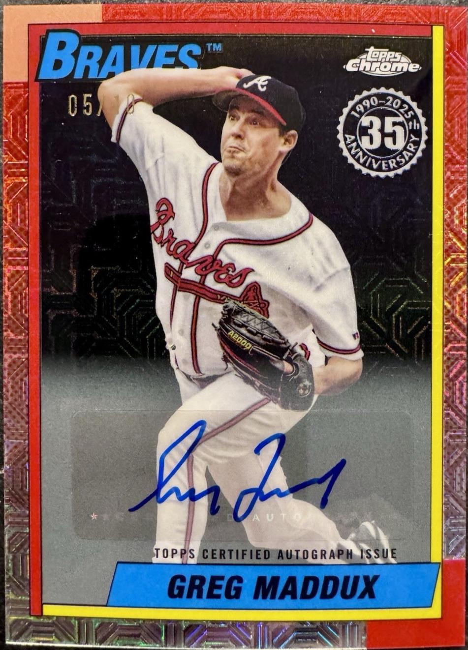 Greg Maddux [Red Autograph] #U90C-58