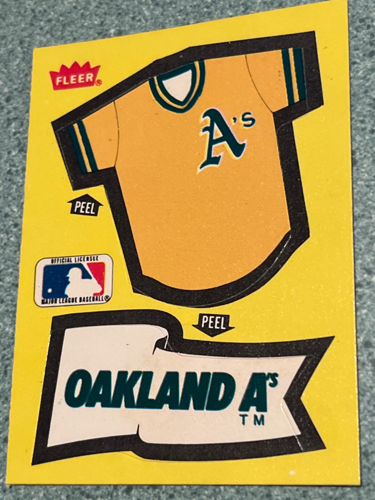 Oakland A’s “Jersey, Pennant Sticker “