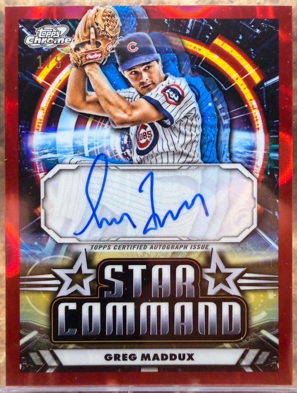 Greg Maddux [Red Flare Refractor] #SCA-GM