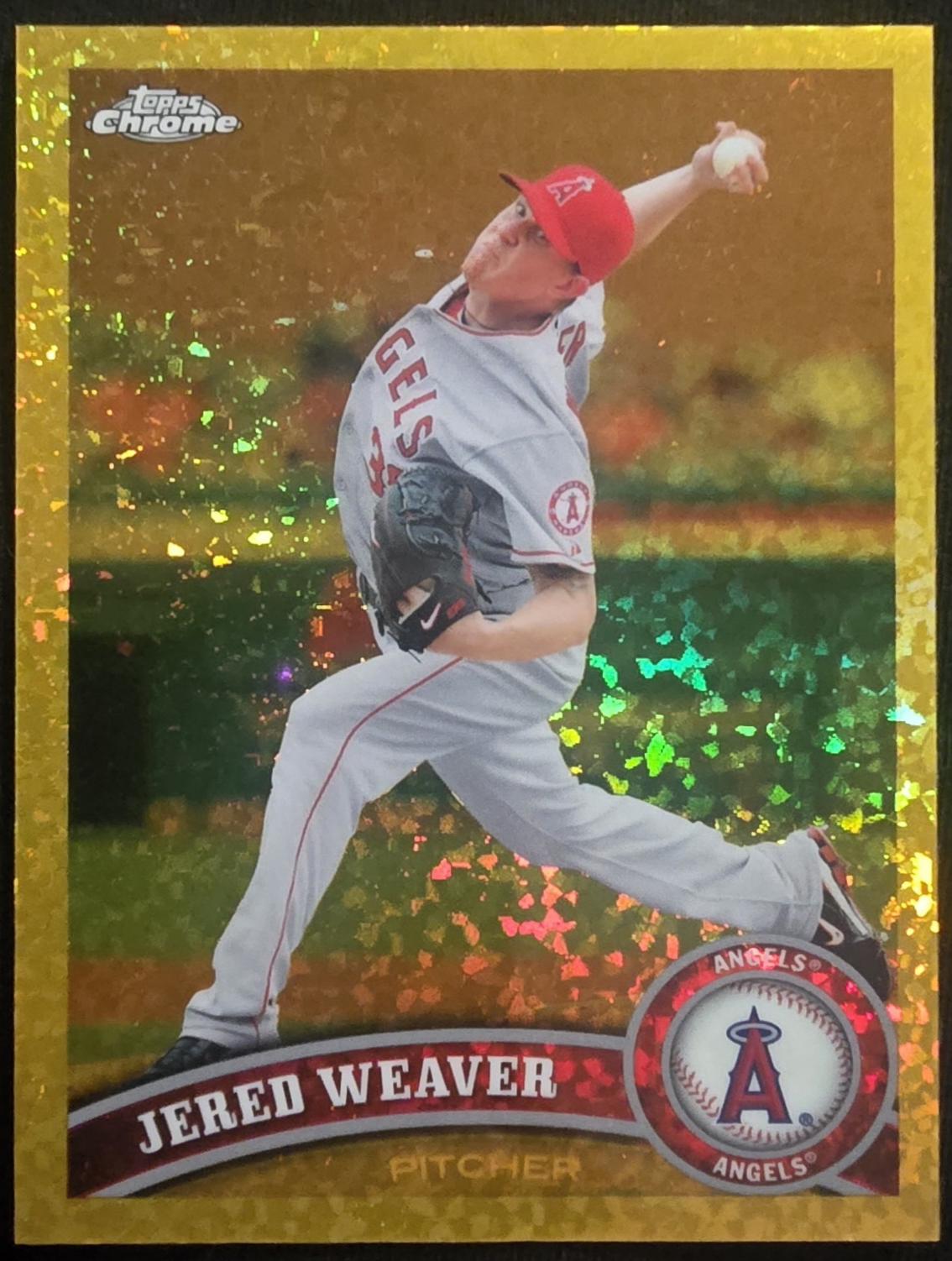 Jered Weaver [Gold Canary Diamond Refractor] #164