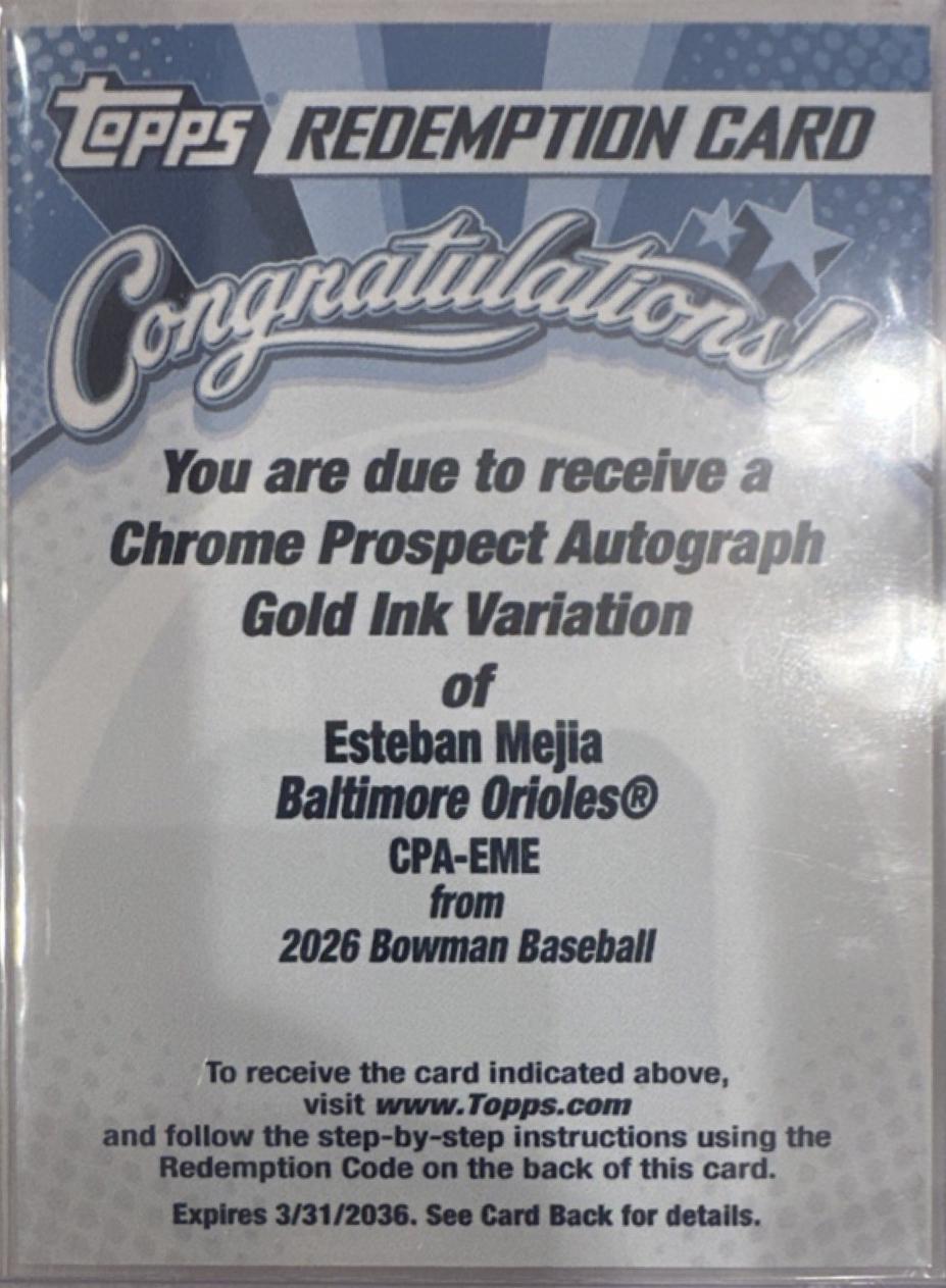 Esteban Mejia [Gold Ink] #CPA-EME