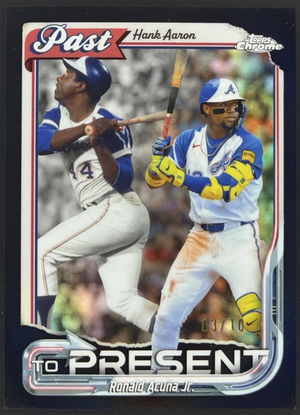 Hank Aaron / Ronald Acuna Jr. [Black] #PTP-2