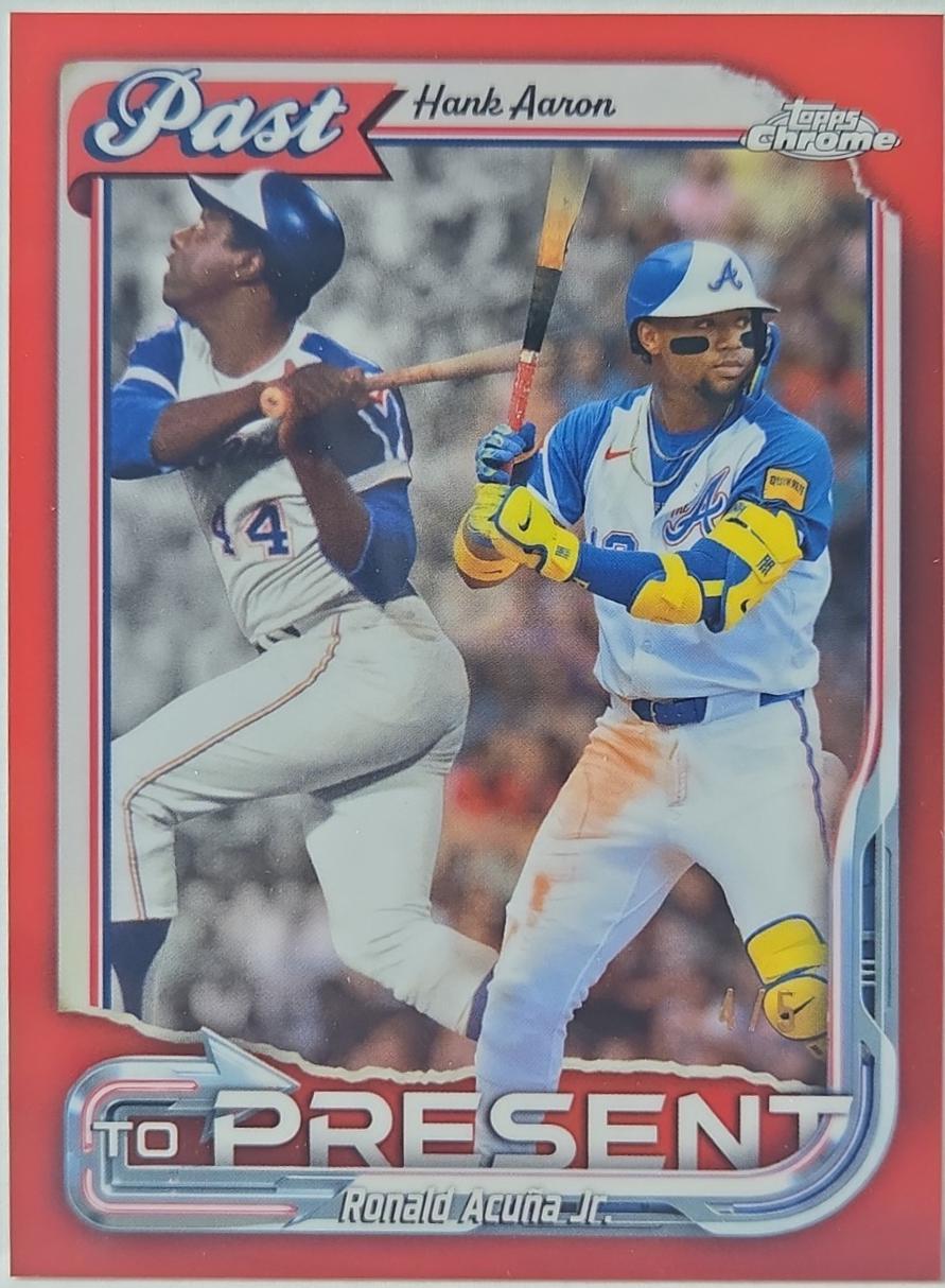 Hank Aaron / Ronald Acuna Jr. [Red] #PTP-2
