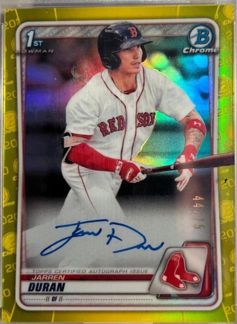 Jarren Duran [Yellow Refractor] #CPA-JD