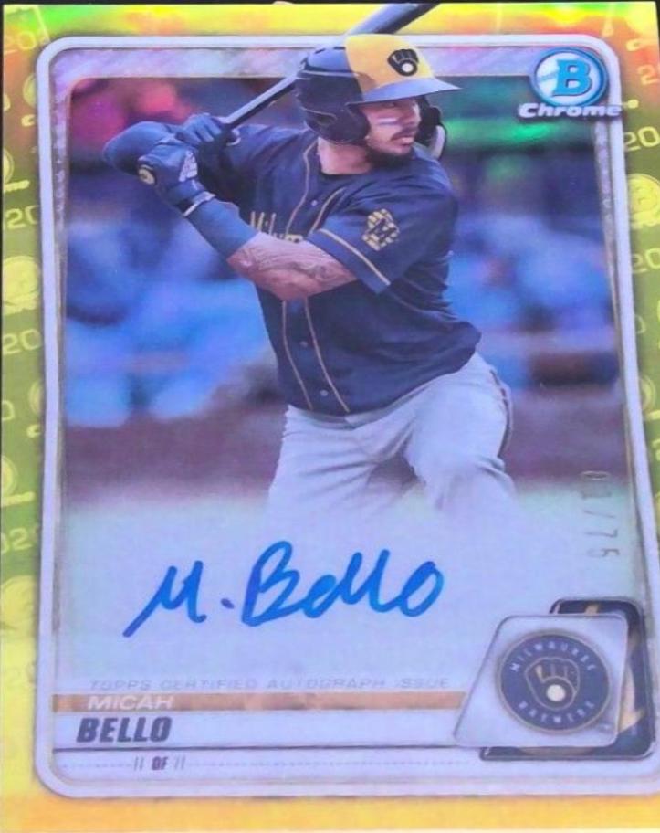 Micah Bello [Yellow Refractor] #CPA-MB