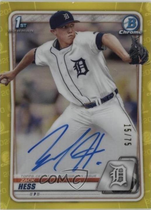 Zack Hess [Yellow Refractor] #CPA-ZH