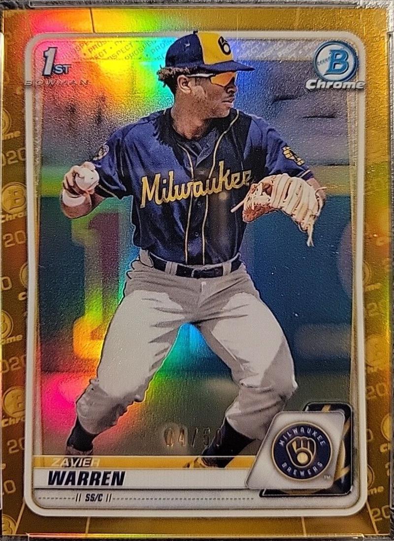 Zavier Warren [Chrome Gold Refractor] #BD-97