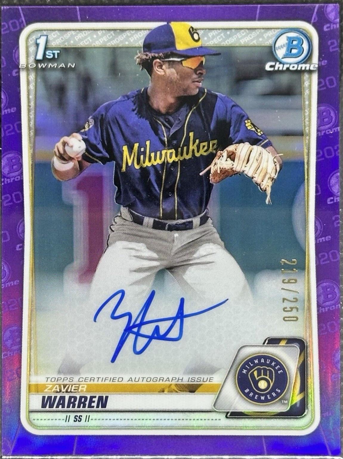 Zavier Warren [Chrome Purple Refractor] #BD-97