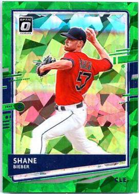 Shane Bieber [Green Cracked Ice] #125