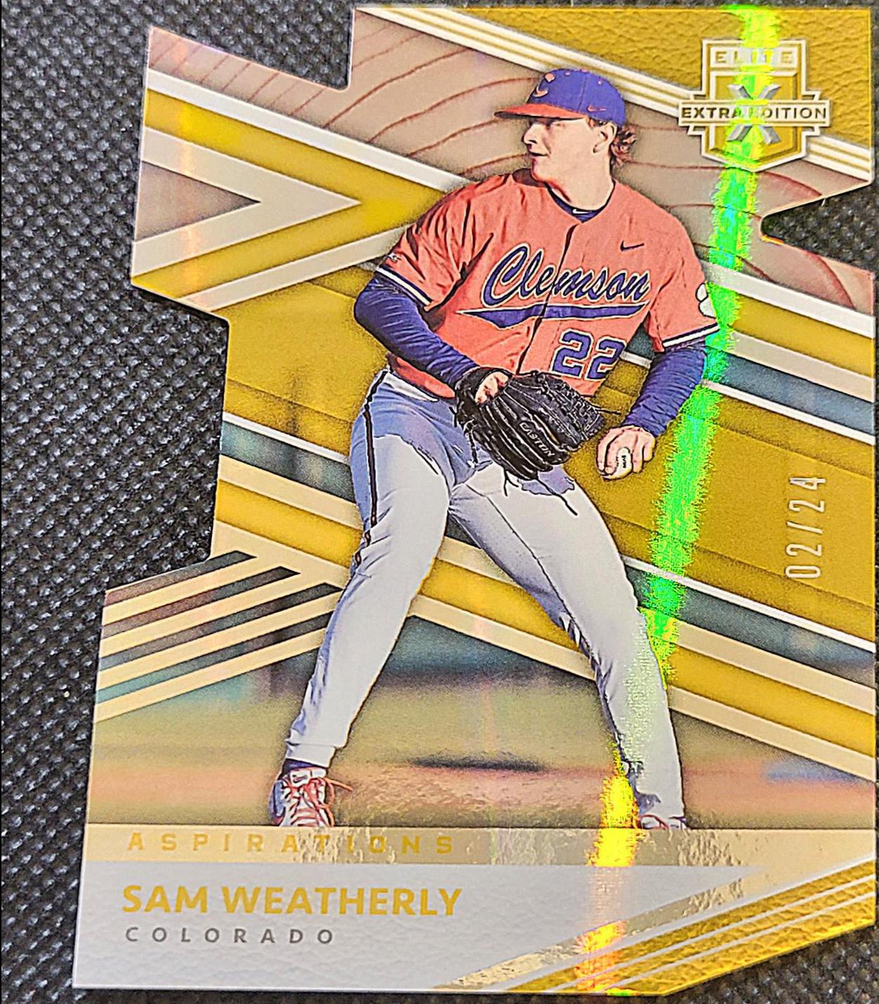 Sam Weatherly [Aspirations Die Cut Gold] #81