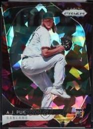 A.J. Puk [Burgundy Cracked Ice Prizm] #194