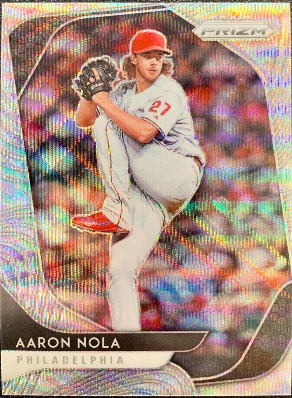 Aaron Nola [Blue Wave Prizm] #55