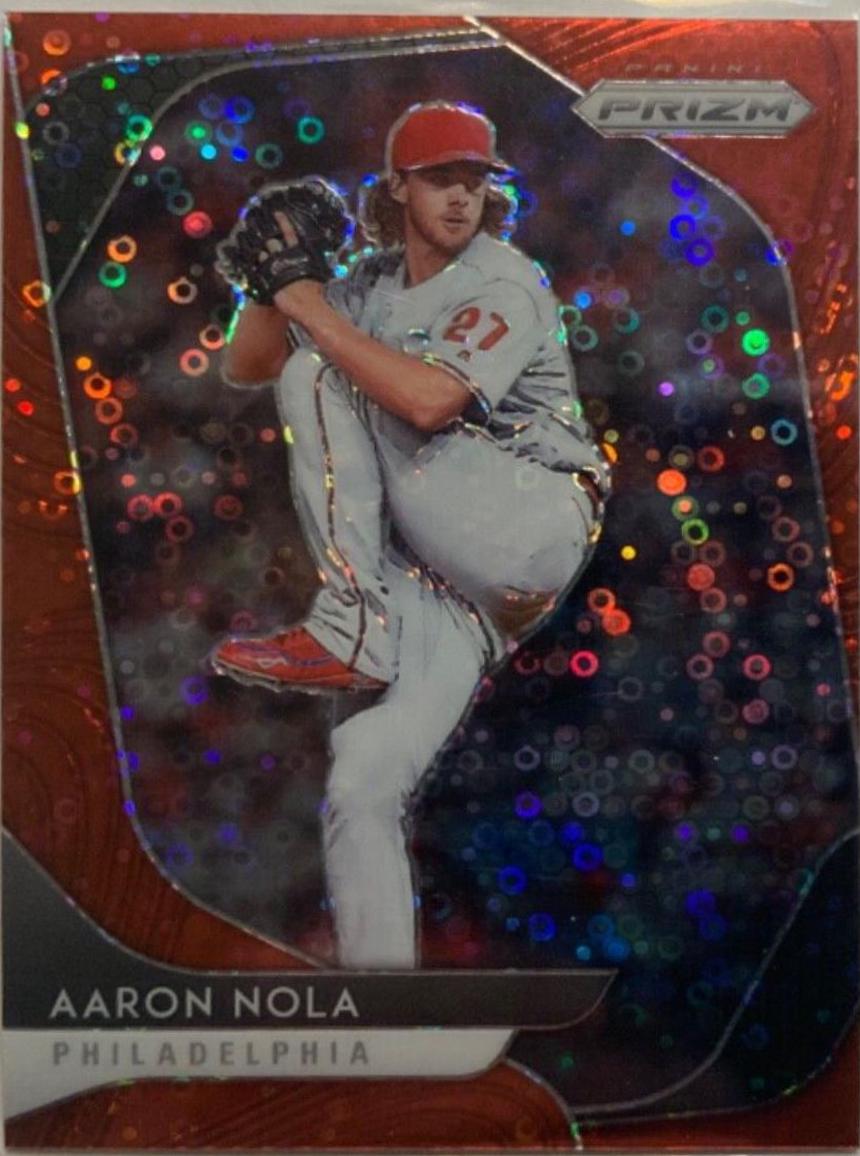 Aaron Nola [Red Donut Circles Prizm] #55