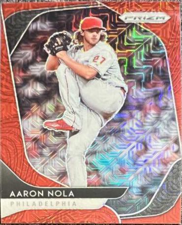 Aaron Nola [Red Mojo Prizm] #55